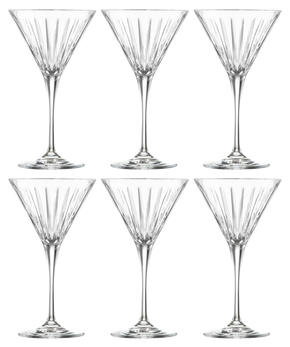 Martini Cocktail Stemmed Glasses Set of 6 M5886