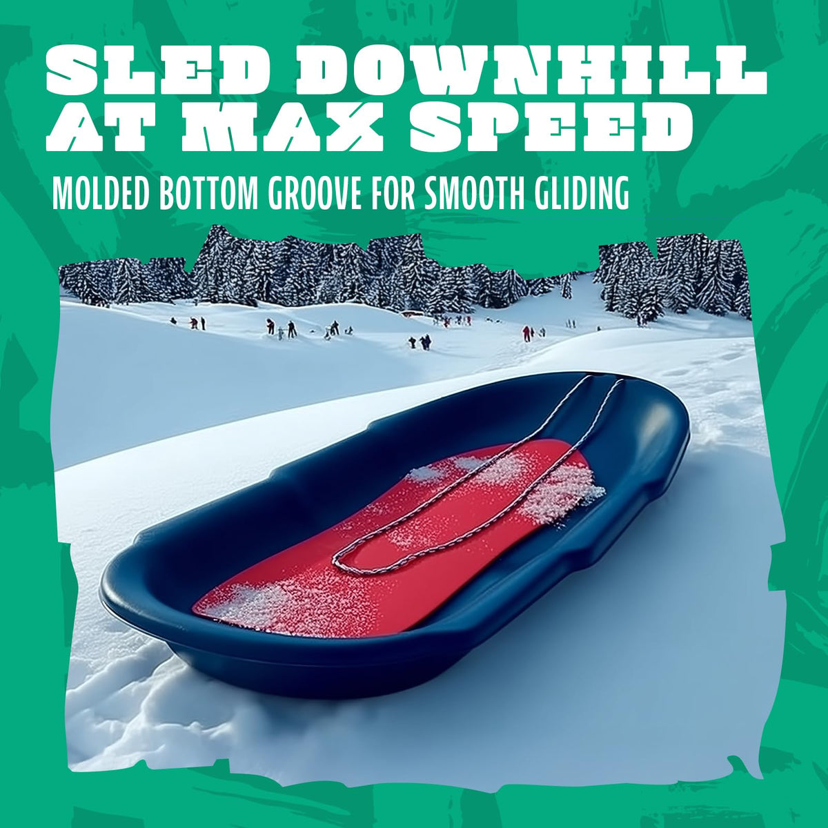 Heavy Duty Plastic Snow Sled N418