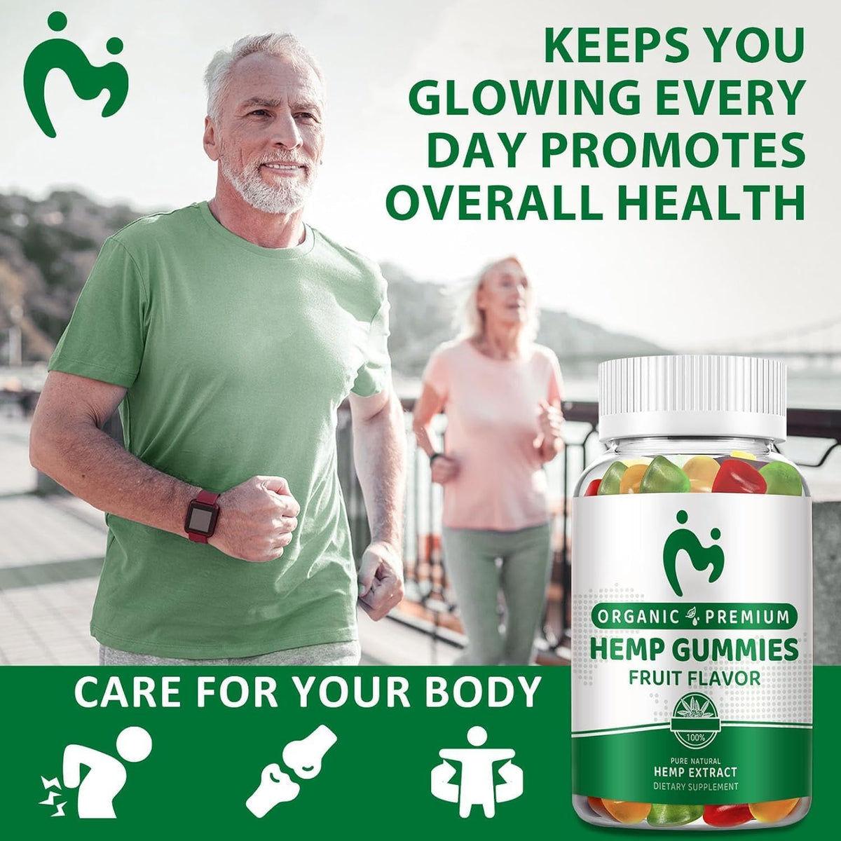 Hemp Gummies Extra Strength Vegan Low Sugar 3 Pack U458756