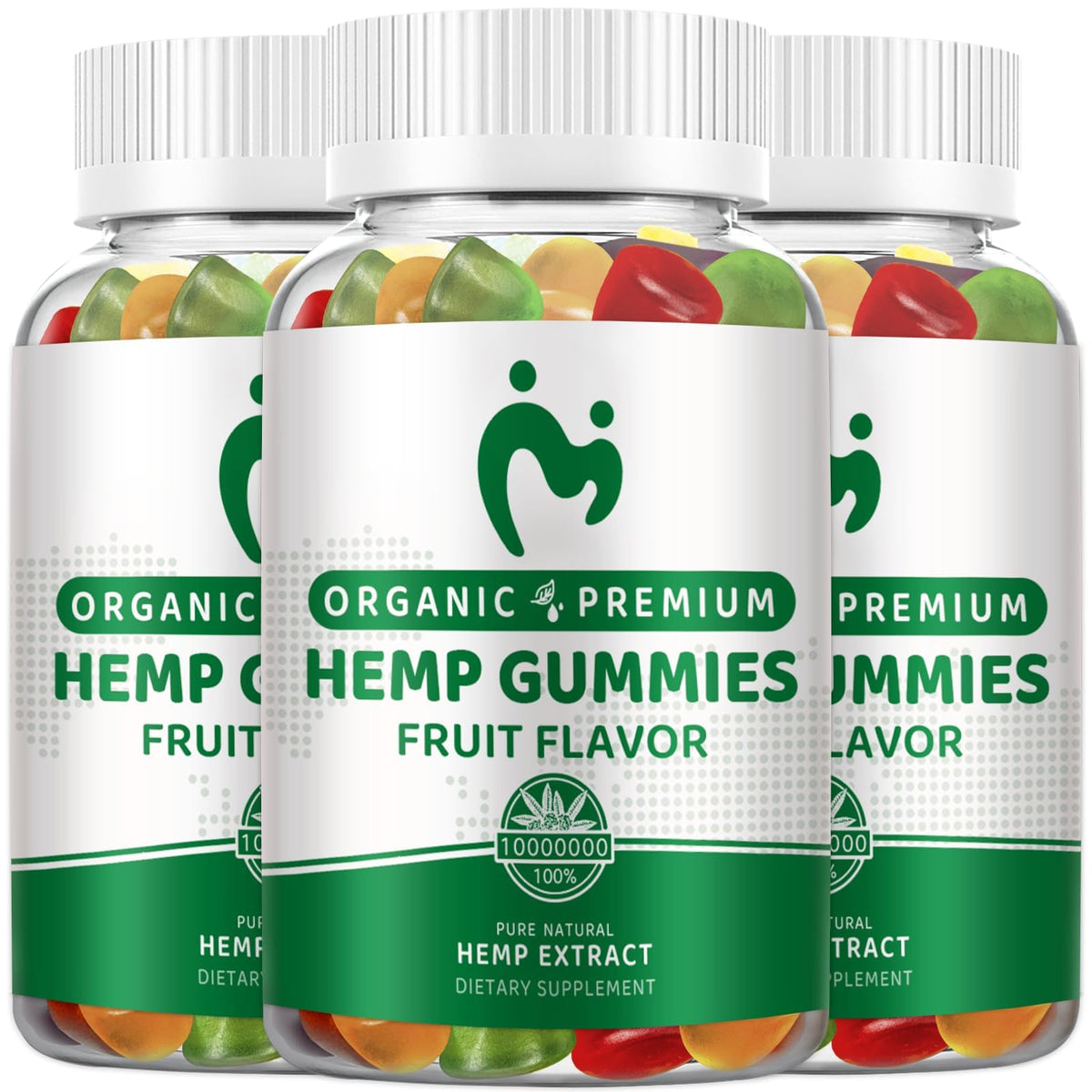 Hemp Gummies Extra Strength Vegan Low Sugar 3 Pack U458756