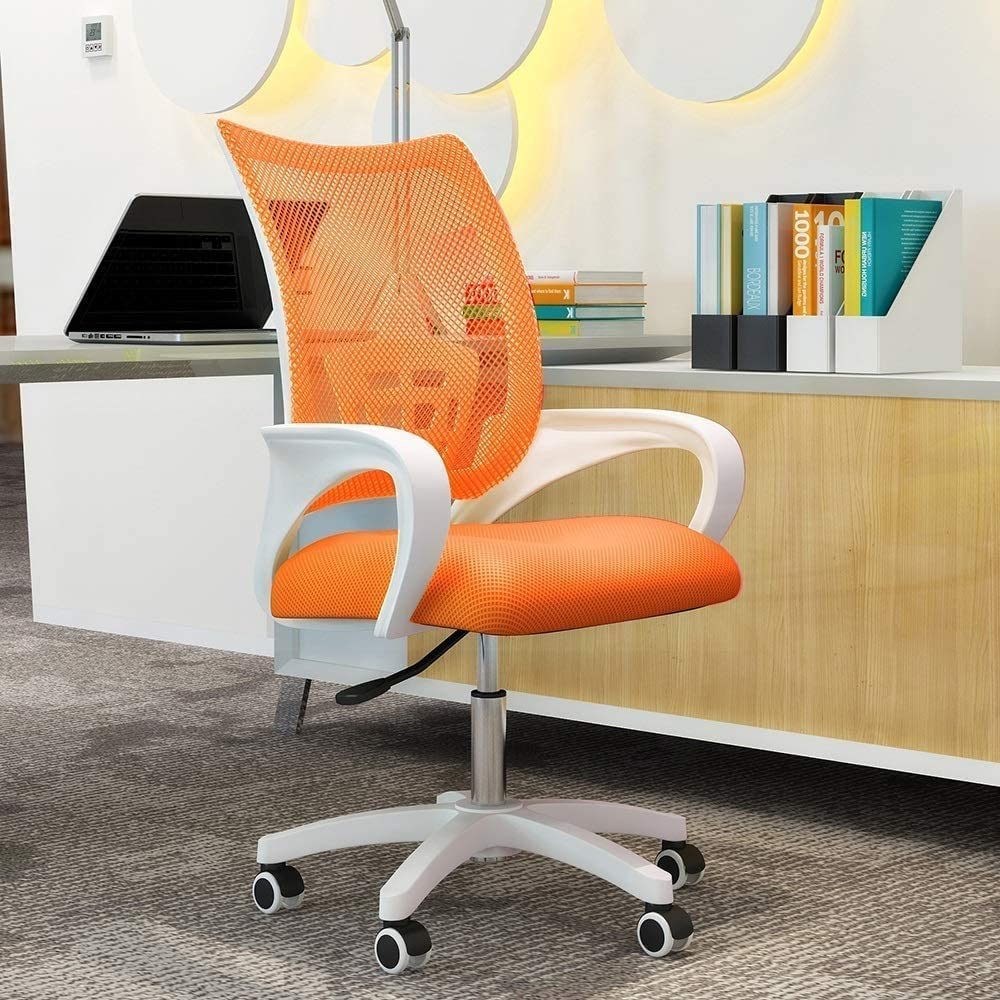 Orange Mesh Back Ergonomic Office Chair T1432