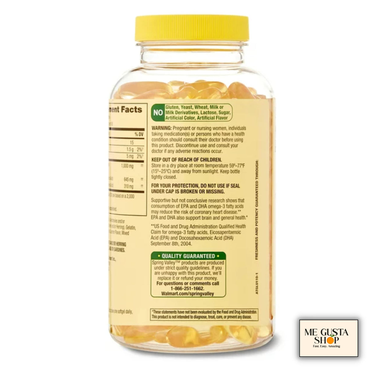 Omega-3 Fish Oil Soft Gels 1000 mg 180 Count P30435
