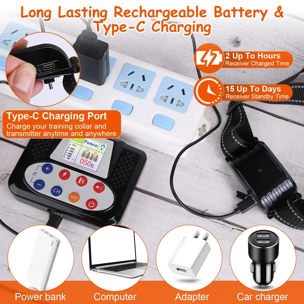 Wireless Dog Fence & Electric Training Collar with Remote C1730