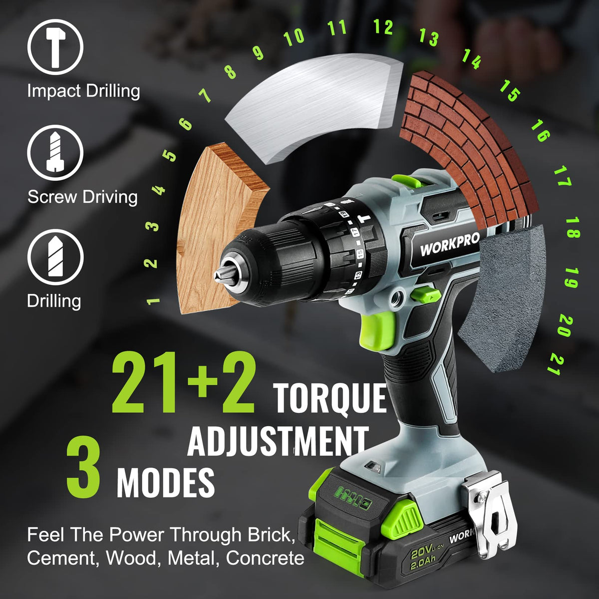 20V MAX Cordless Drill Driver Set V61326