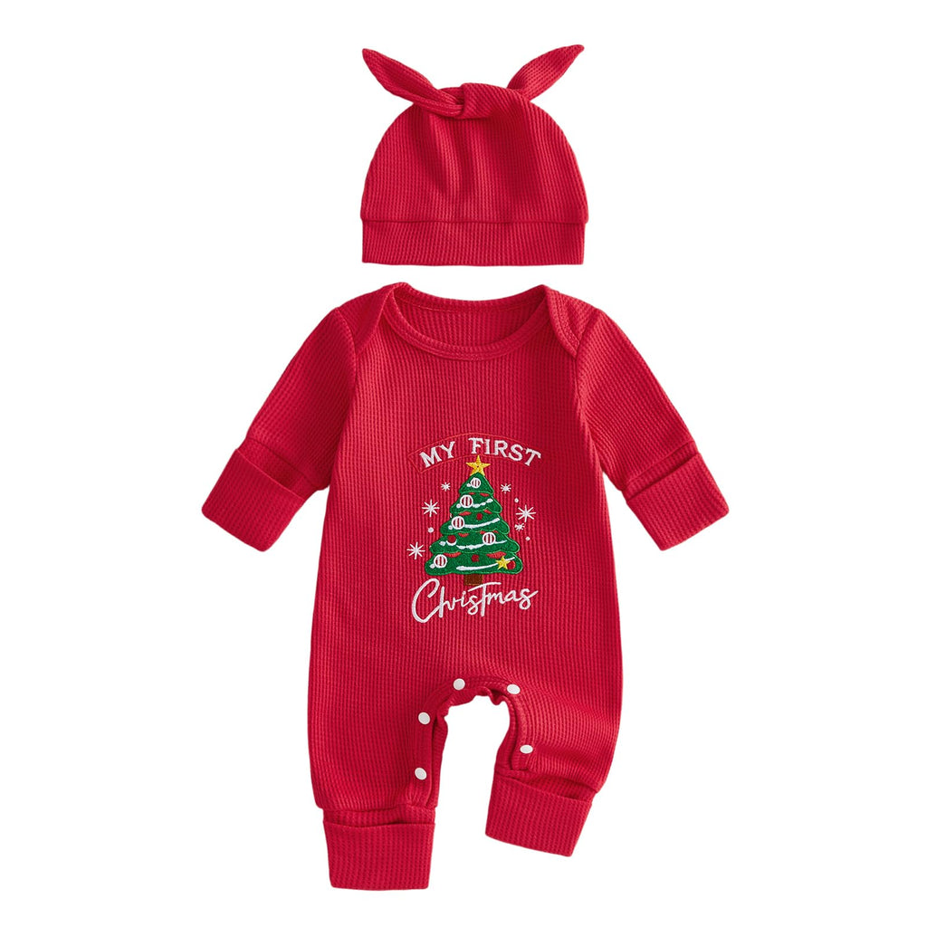 Christmas Baby Romper Jumpsuit Hat Set R463314