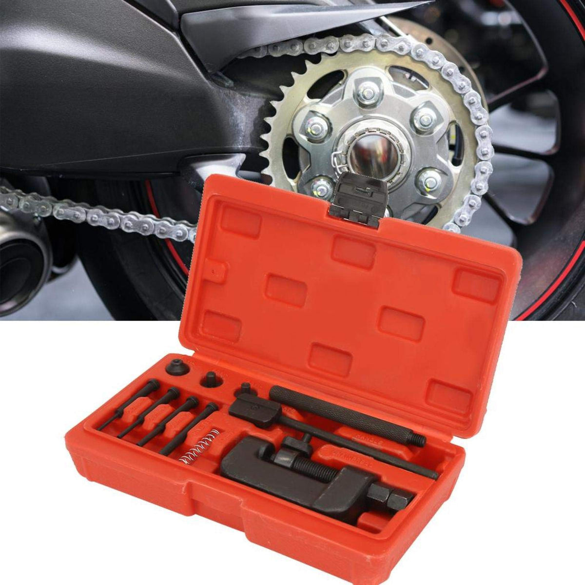 13 Pc Chain Breaker Tool Kit with Storage Case T4342
