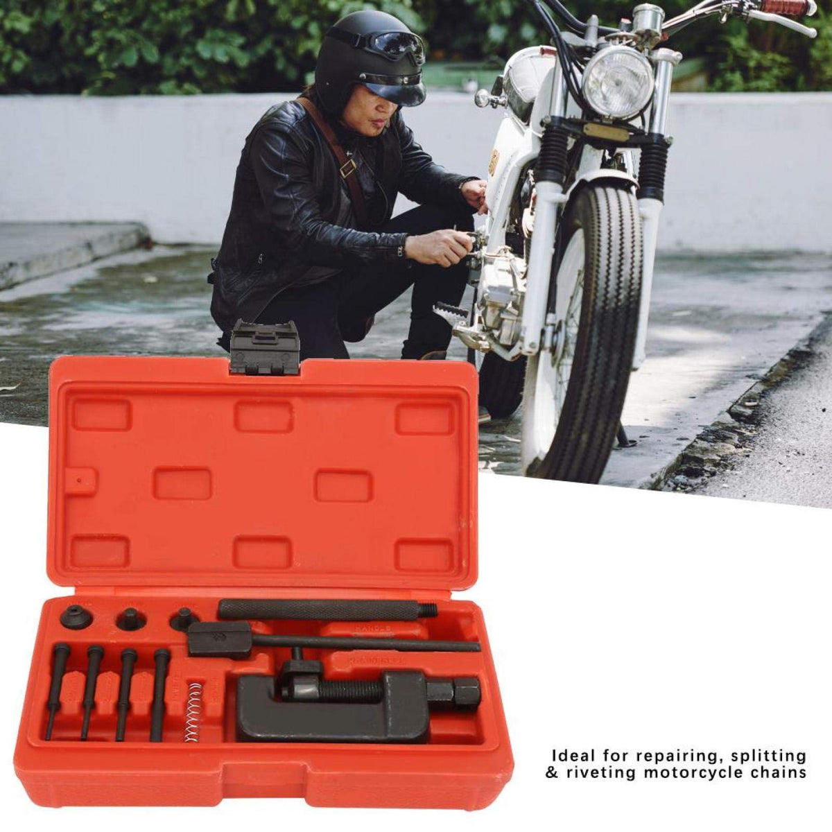 13 Pc Chain Breaker Tool Kit with Storage Case T4342