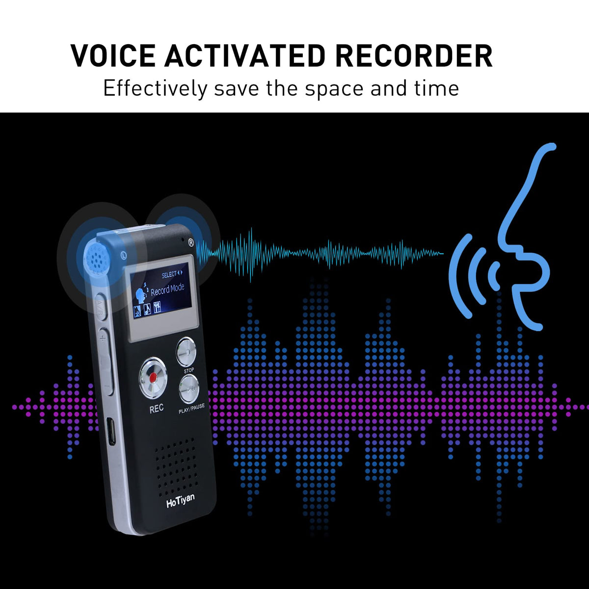 8GB Voice Activated Digital Audio Recorder M4426