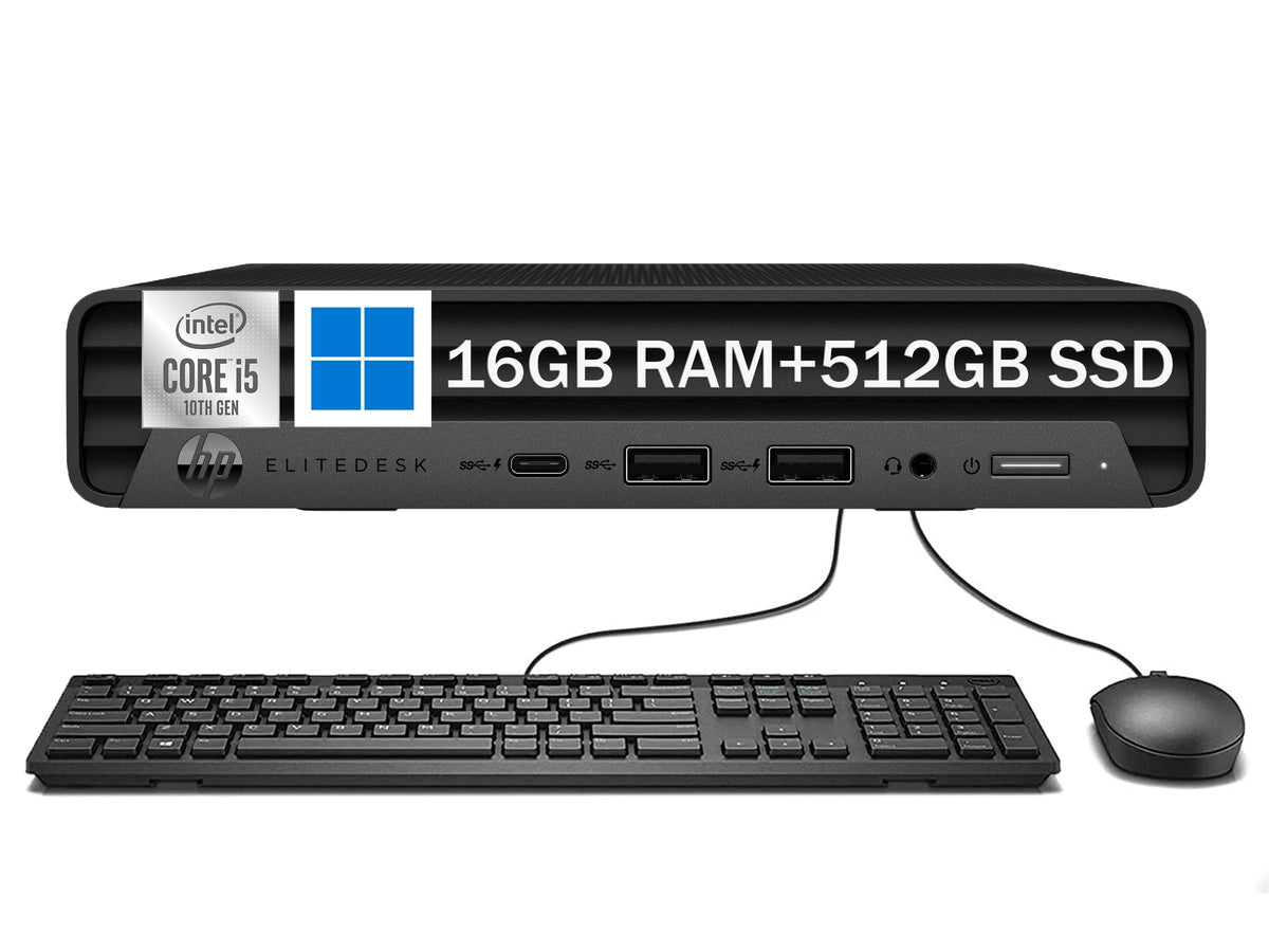 Mini Desktop PC, Intel Core i5-10500T, 16GB RAM, 512GB SSD, Windows 11 Pro X15593