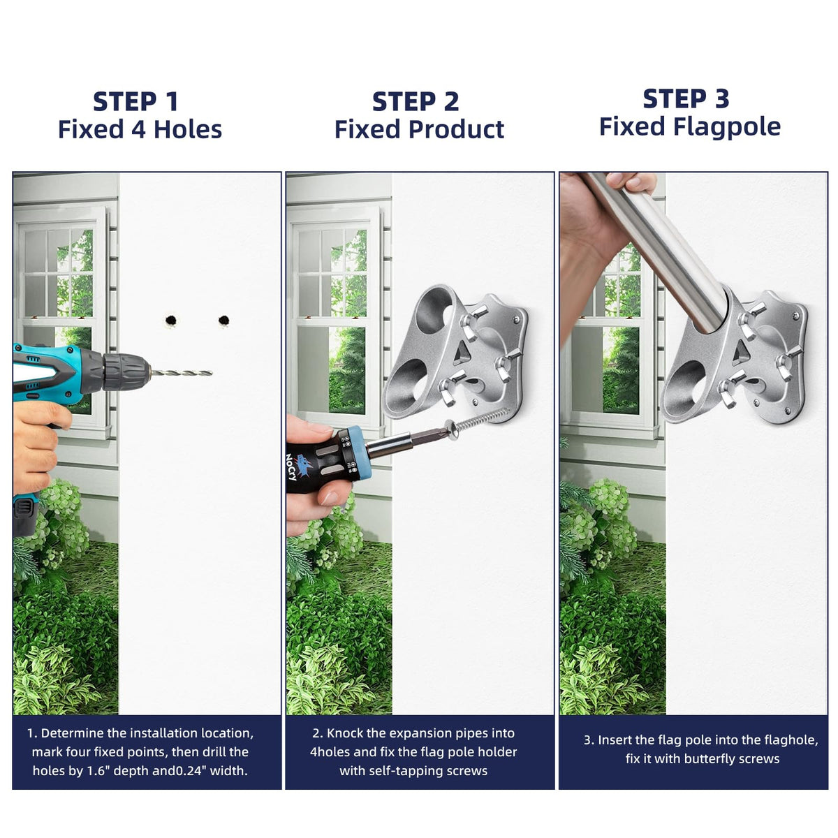 Heavy Duty Flag Pole Mounting Bracket E7535