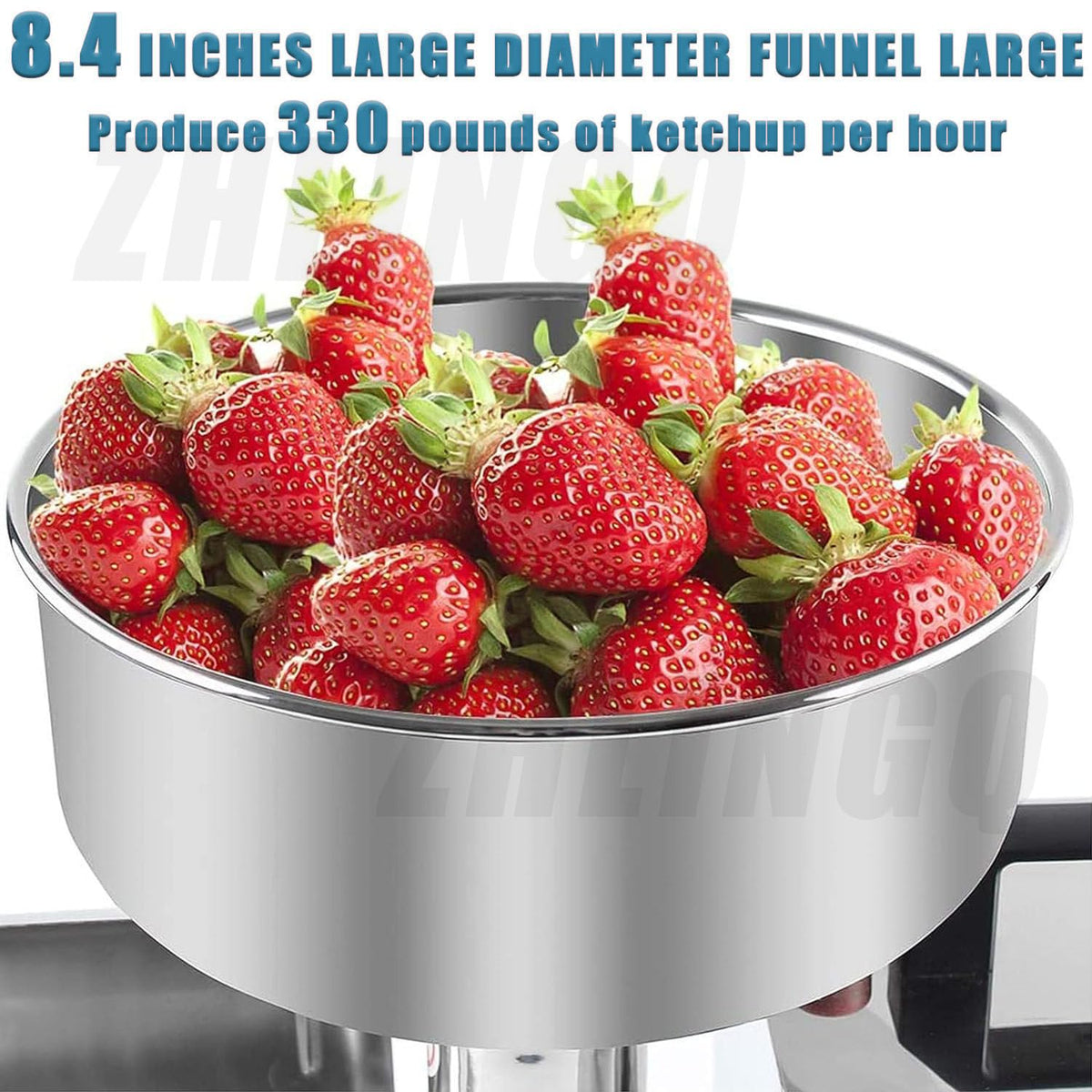 Electric Tomato Strainer Machine 330 lbs/hr 450W Stainless Steel L59093
