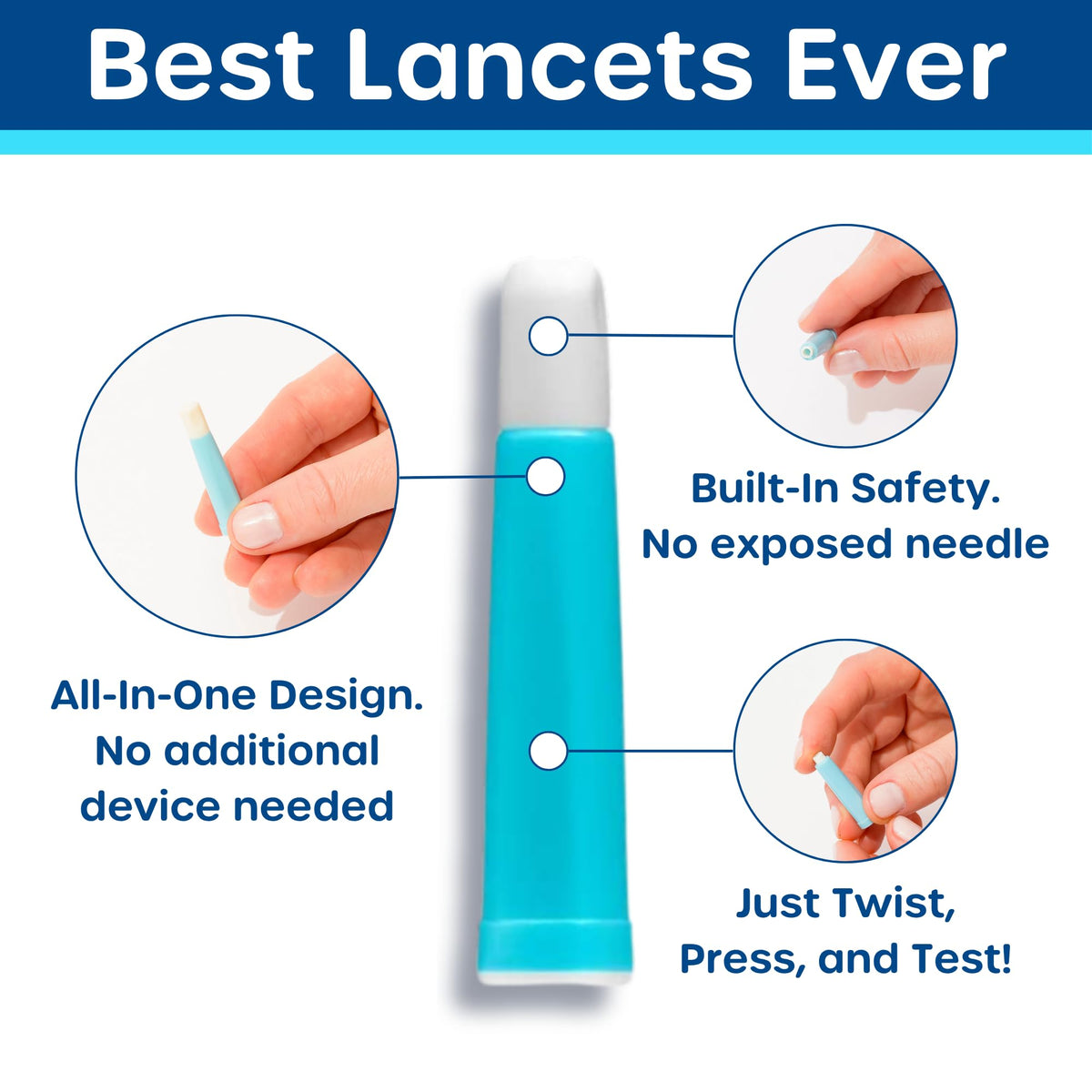 Blood Glucose Test Strips and Lancets 100 Count 30G 1.0mm L446