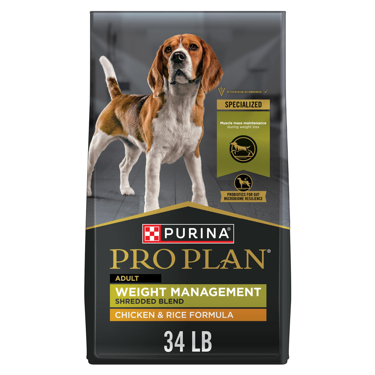 Weight Management Chicken & Rice Dry Dog Food 34 lb Bag S600301