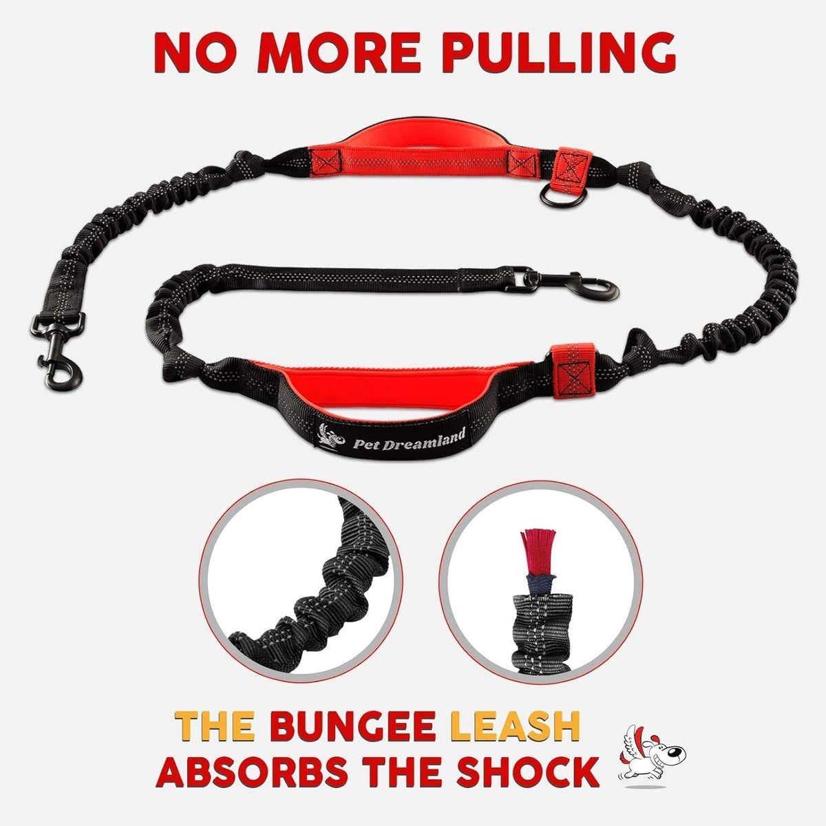 Hands Free Dog Leash with Poop Bag Dispenser Z27354