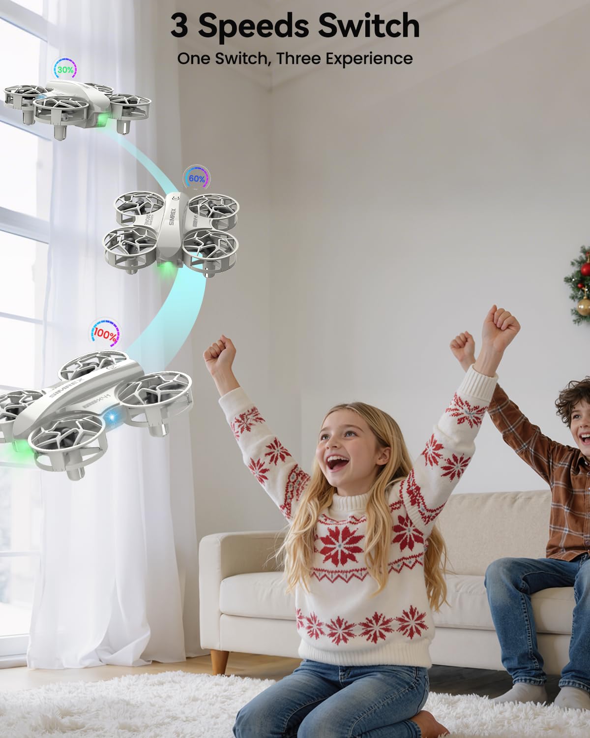 Mini Drone with 360° Flip & LED Lights, Gray P908