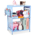 Sky Blue Kids Nightstand with Hooks and Holder U5911
