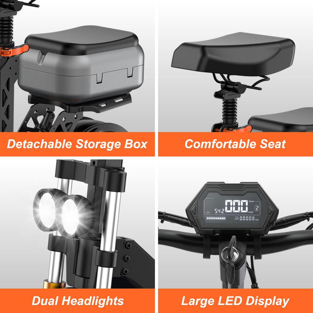 1200W Off Road Electric Scooter with Dual Suspension L6284