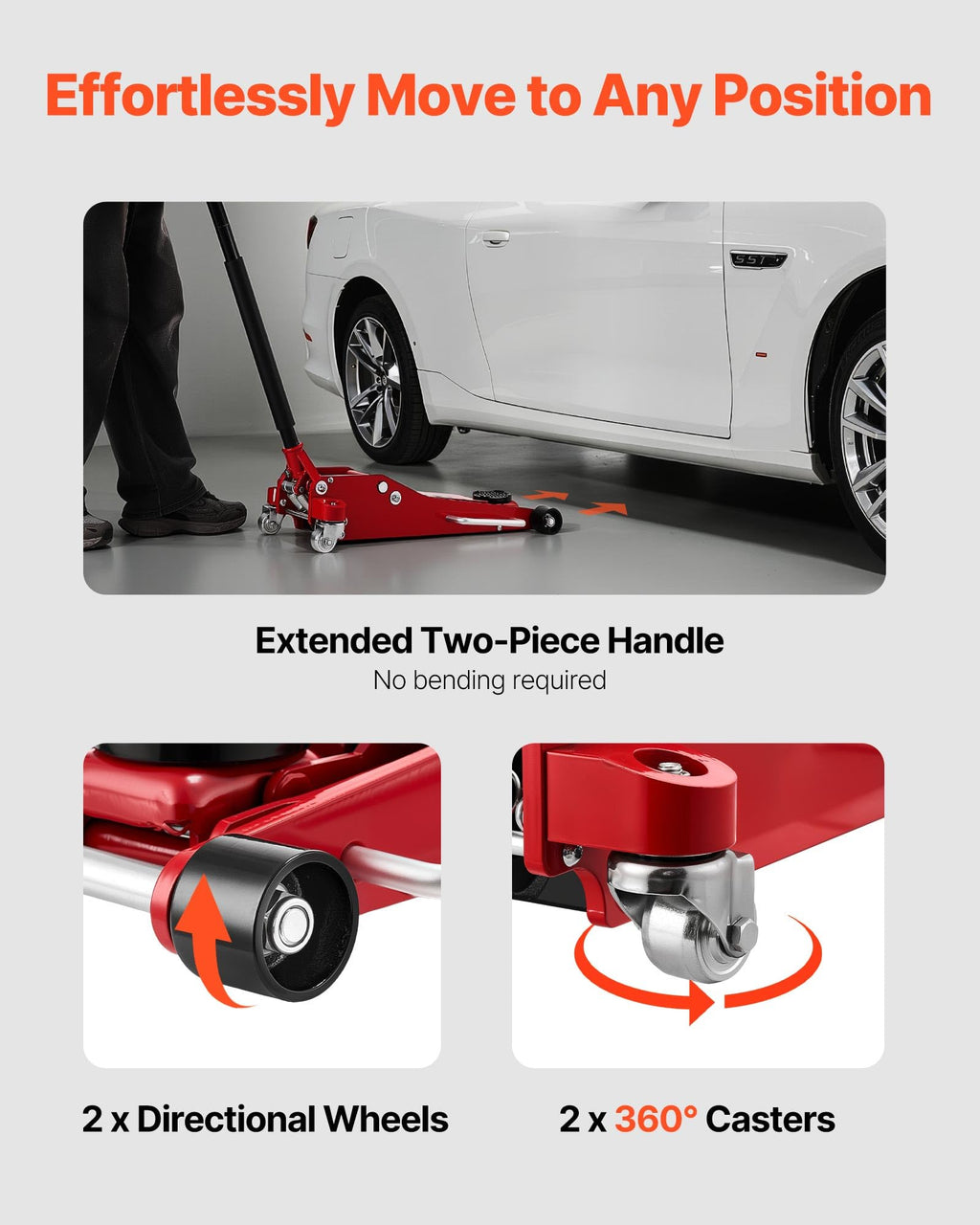 3 Ton Aluminum and Steel Low Profile Floor Jack T33198
