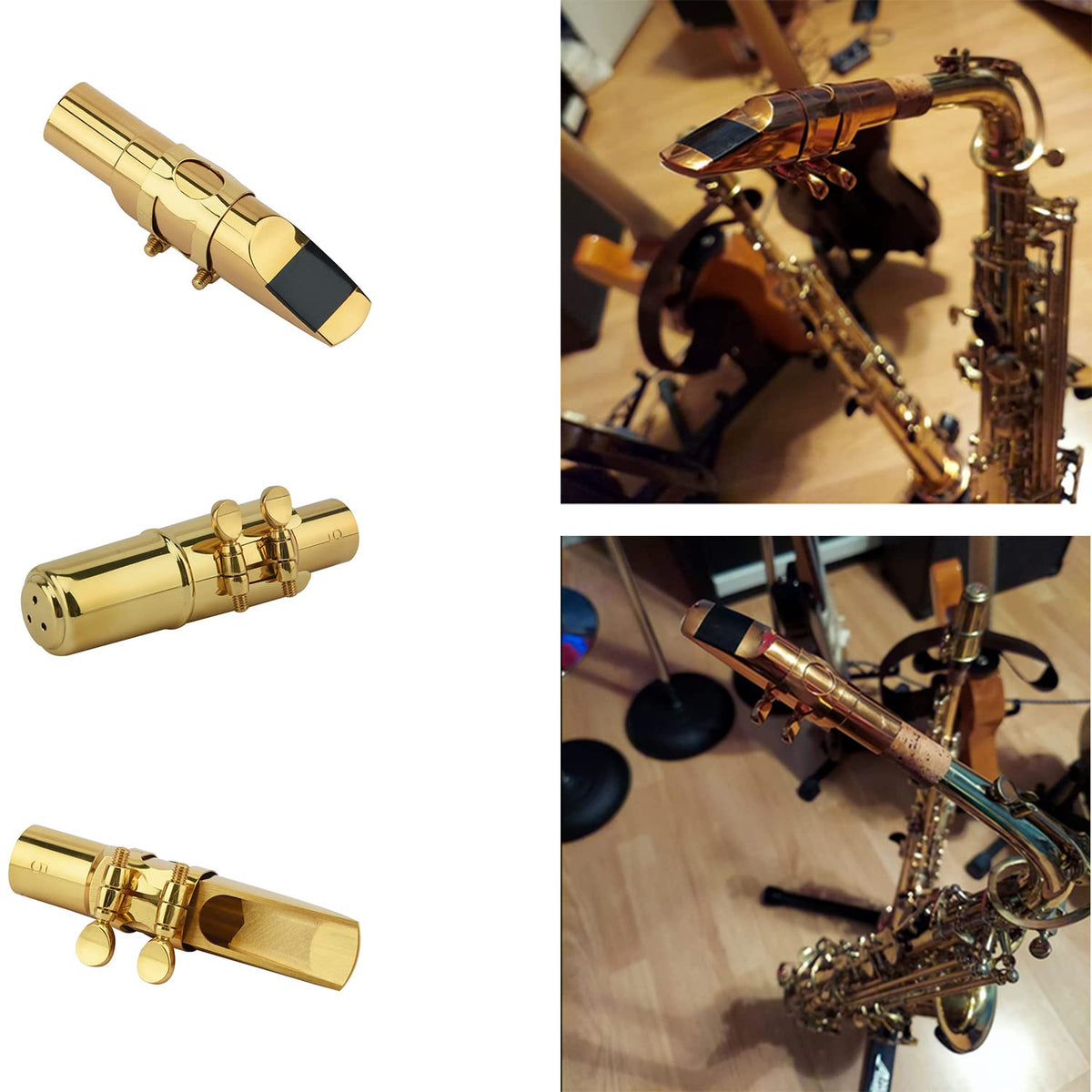 Eb Alto Saxophone Mouthpiece with Cap & Ligatures V888