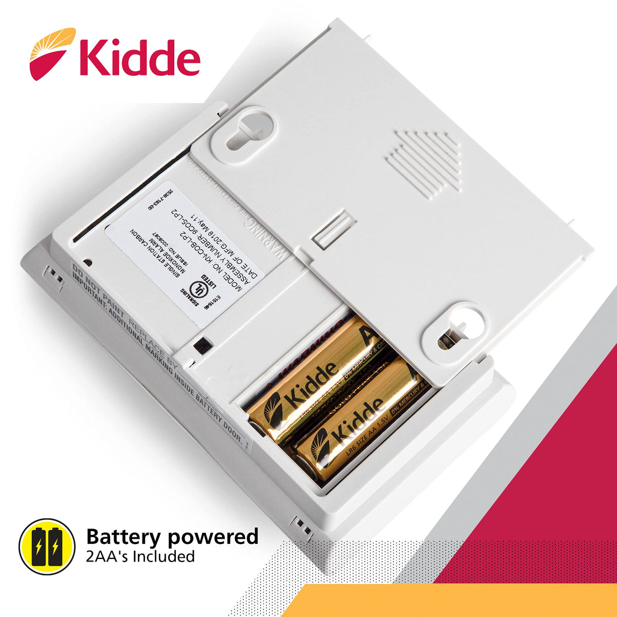 Carbon Monoxide Detector, Battery Powered CO Alarm G30810