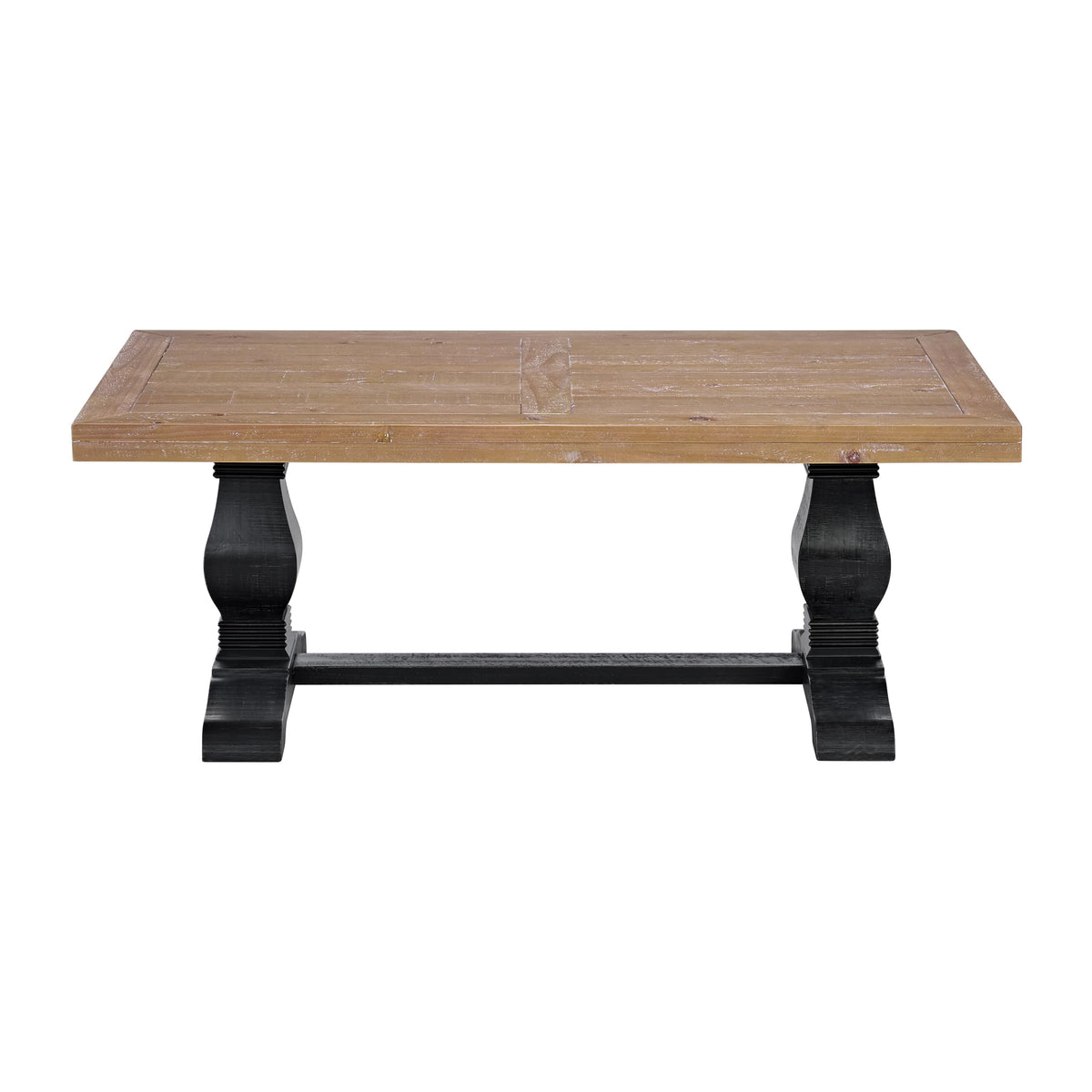 Solid Wood Coffee Table, Black and Driftwood T340