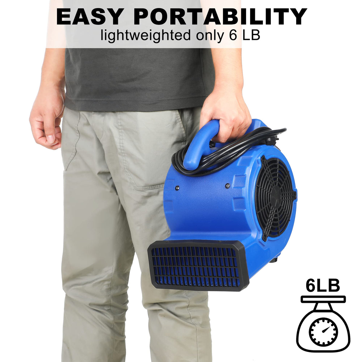 Blue 305 CFM Mini Floor Air Mover L783331