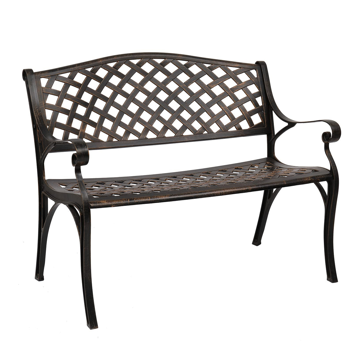 40.5" Anti-Rust Cast Aluminum Patio Garden Bench C169