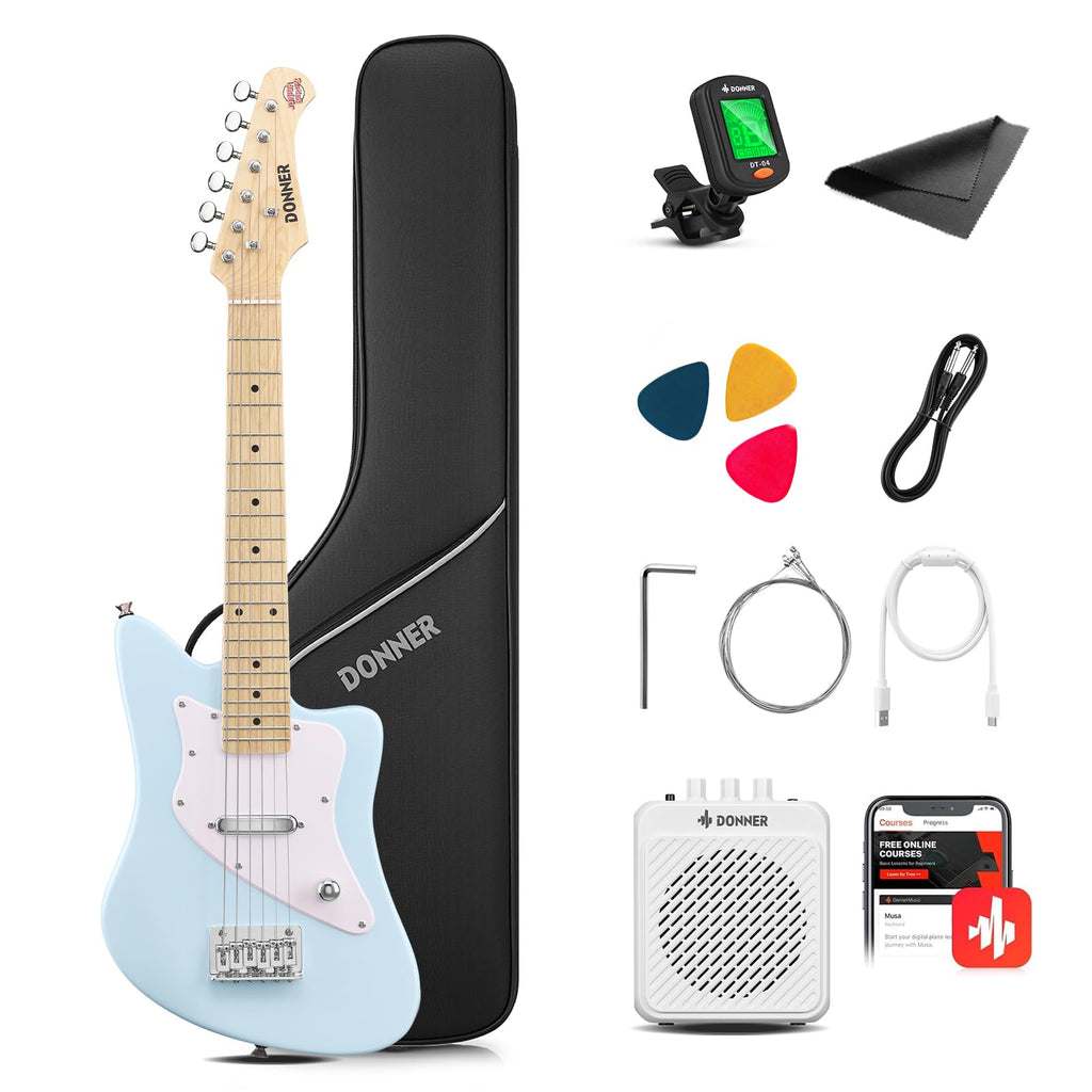 30 Inch Kids Electric Guitar Beginner Kit Blue O485351