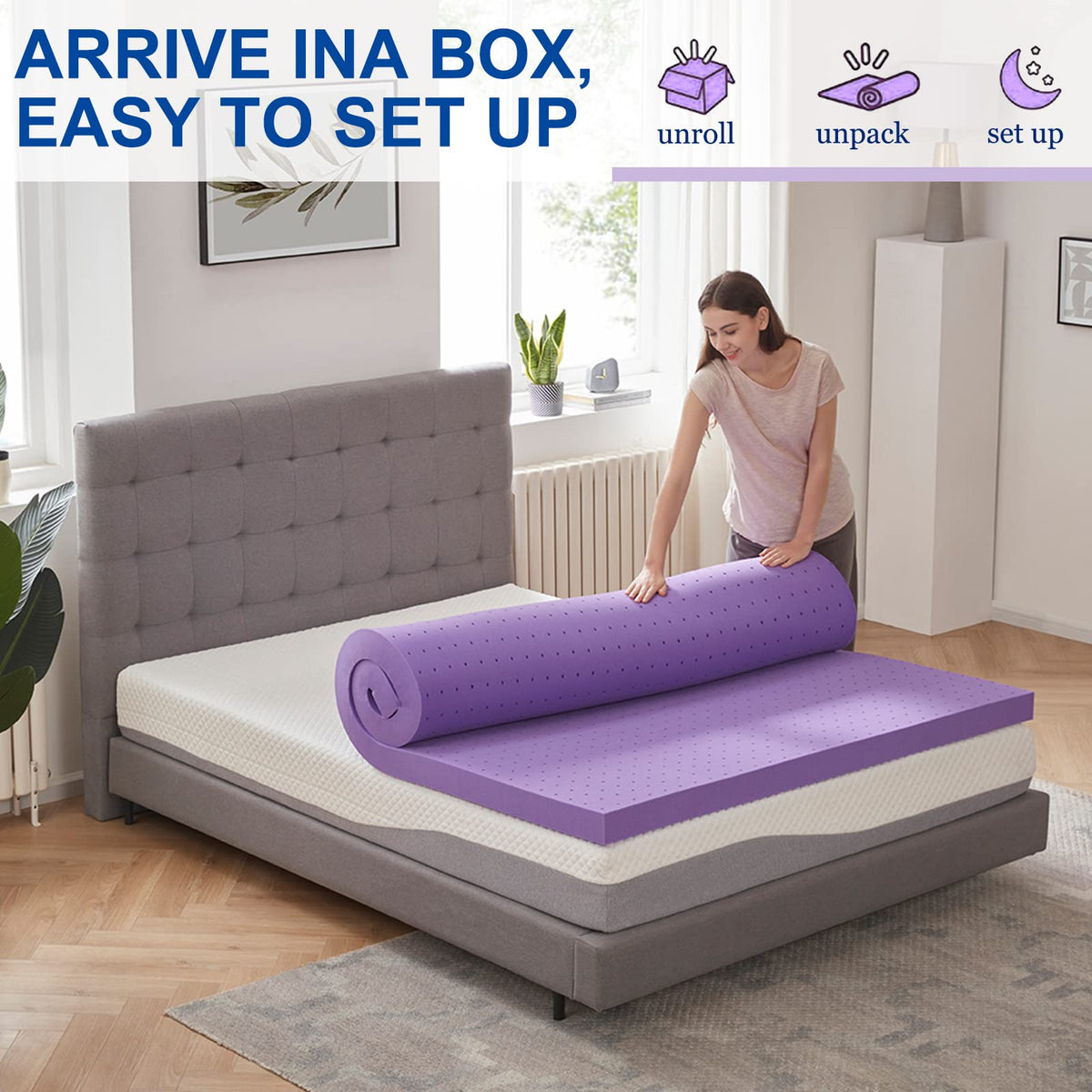 3 Inch Gel Memory Foam Mattress Topper Twin Size W362