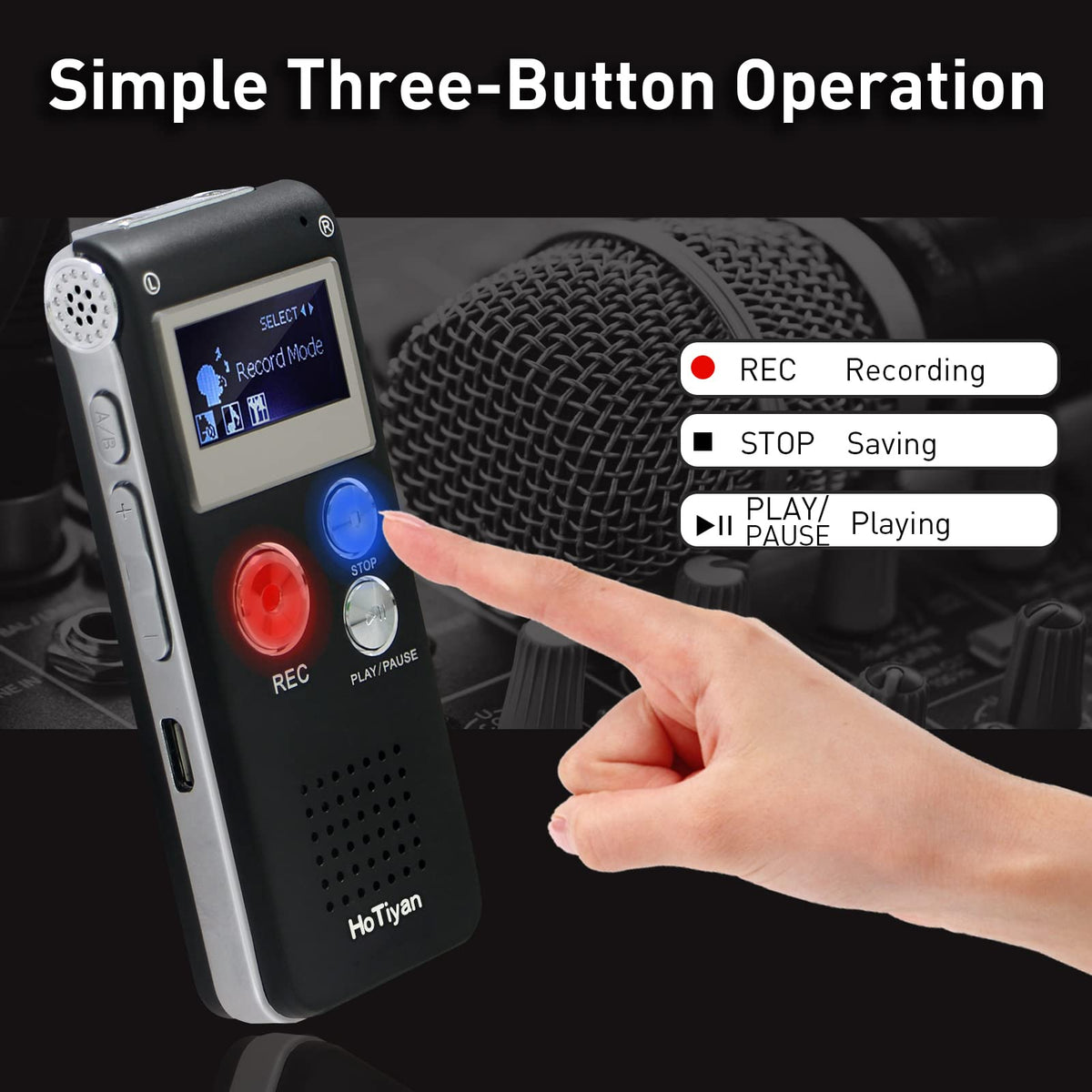 8GB Voice Activated Digital Audio Recorder M4426