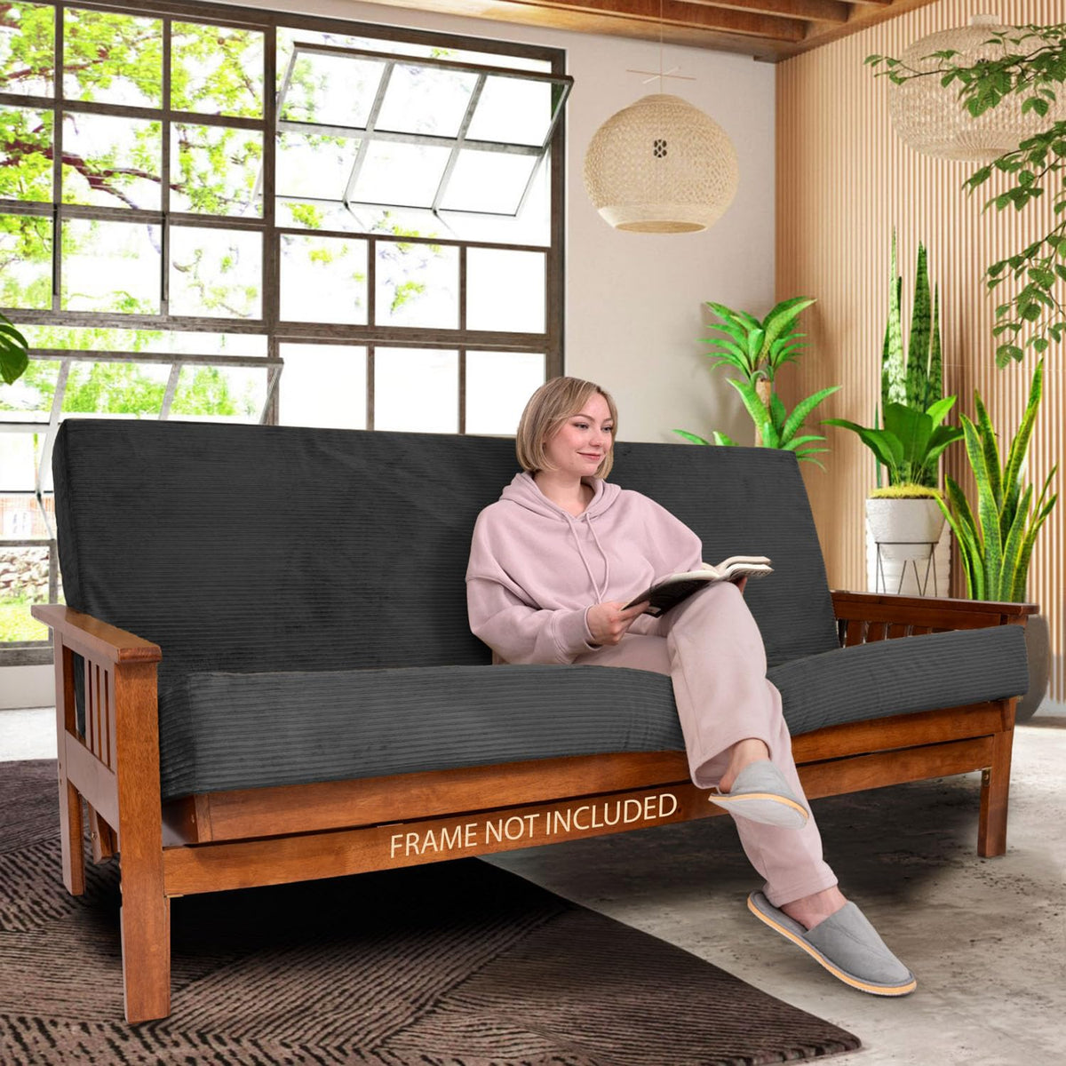 6-Inch Memory Foam Futon Mattress with Removable Cover U618