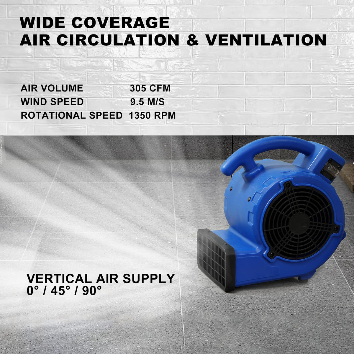 Blue 305 CFM Mini Floor Air Mover L783331