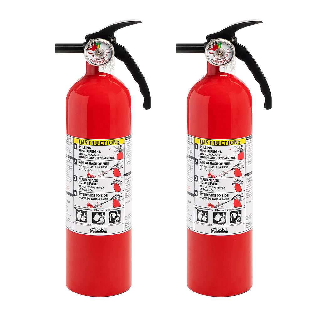 White 3.9 Lbs. Fire Extinguisher with Wall Mount V670