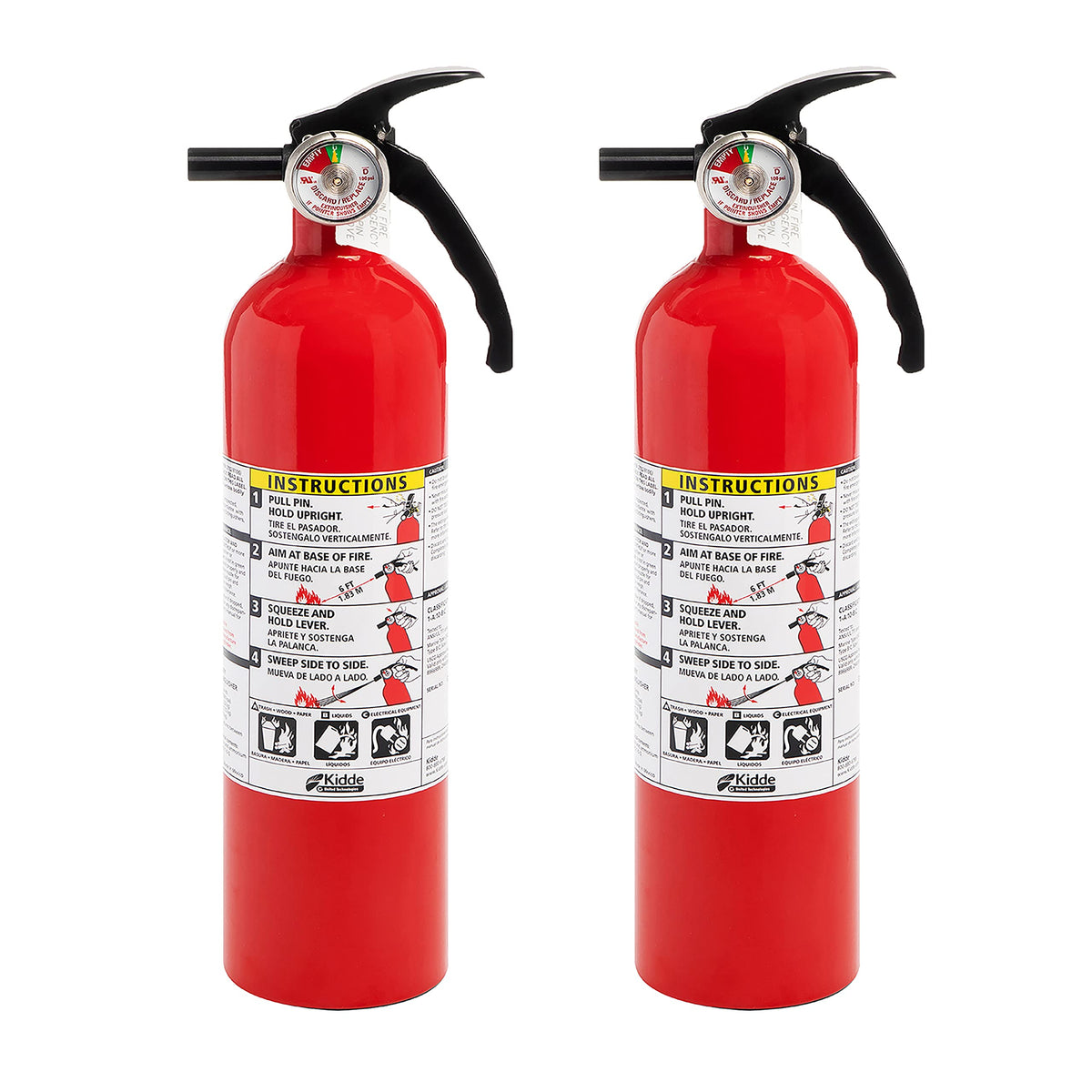 White 3.9 Lbs. Fire Extinguisher with Wall Mount V670