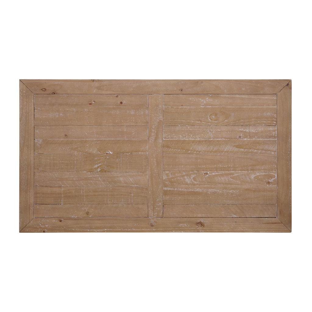 Solid Wood Coffee Table, Black and Driftwood T340