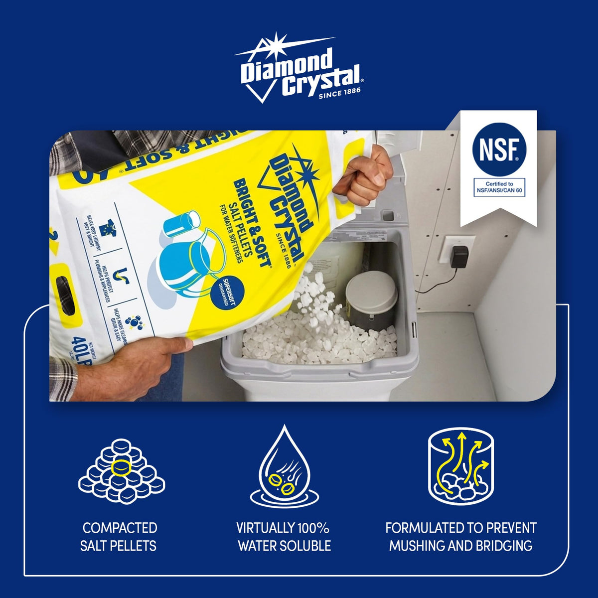 3 Pack Water Softener Salt Pellets, 40 Pounds G5111