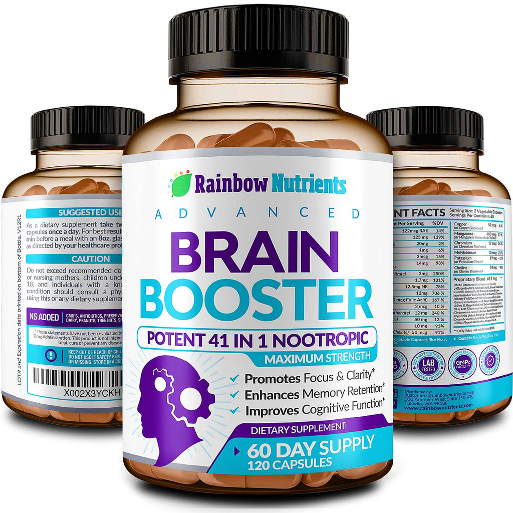 120 V Capsules Brain Support Supplement with DMAE R235