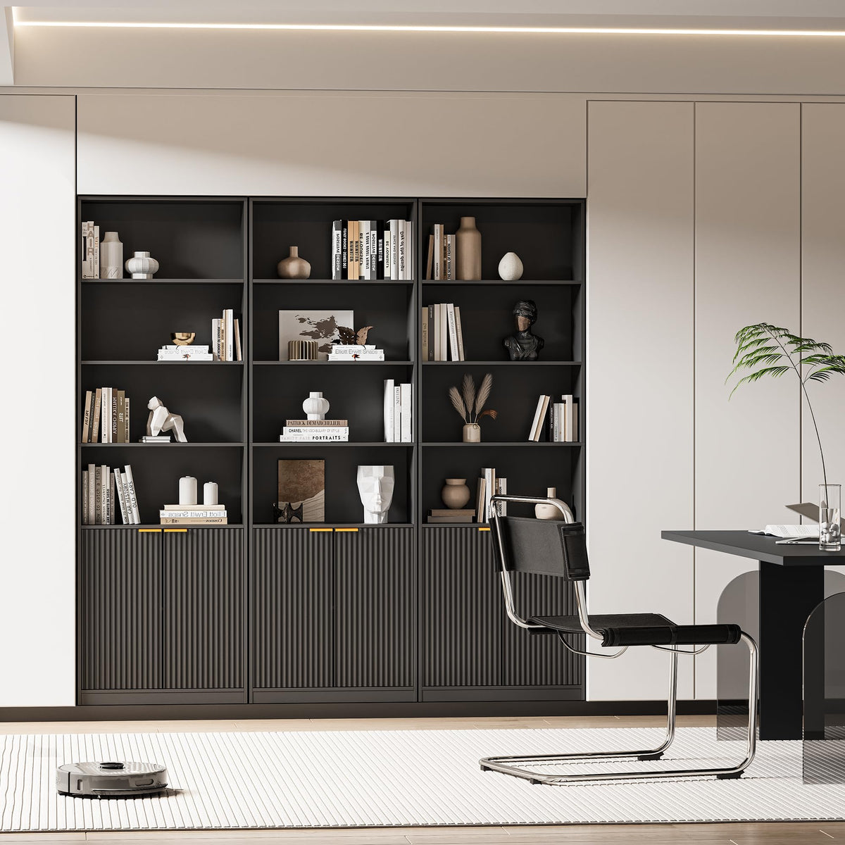 69" Tall 6 Shelf Bookcase with Doors C48582