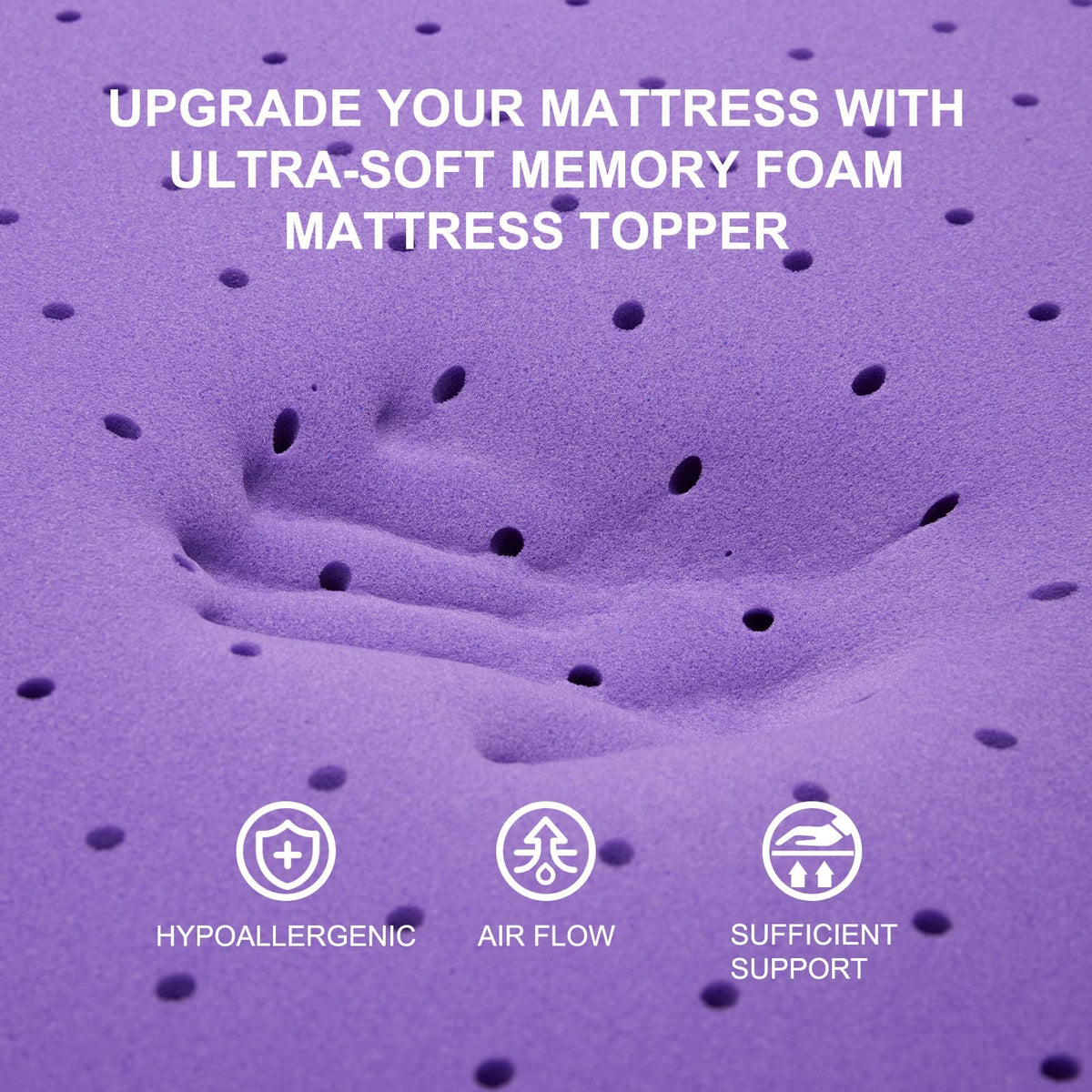 3 Inch Gel Memory Foam Mattress Topper Twin Size W362