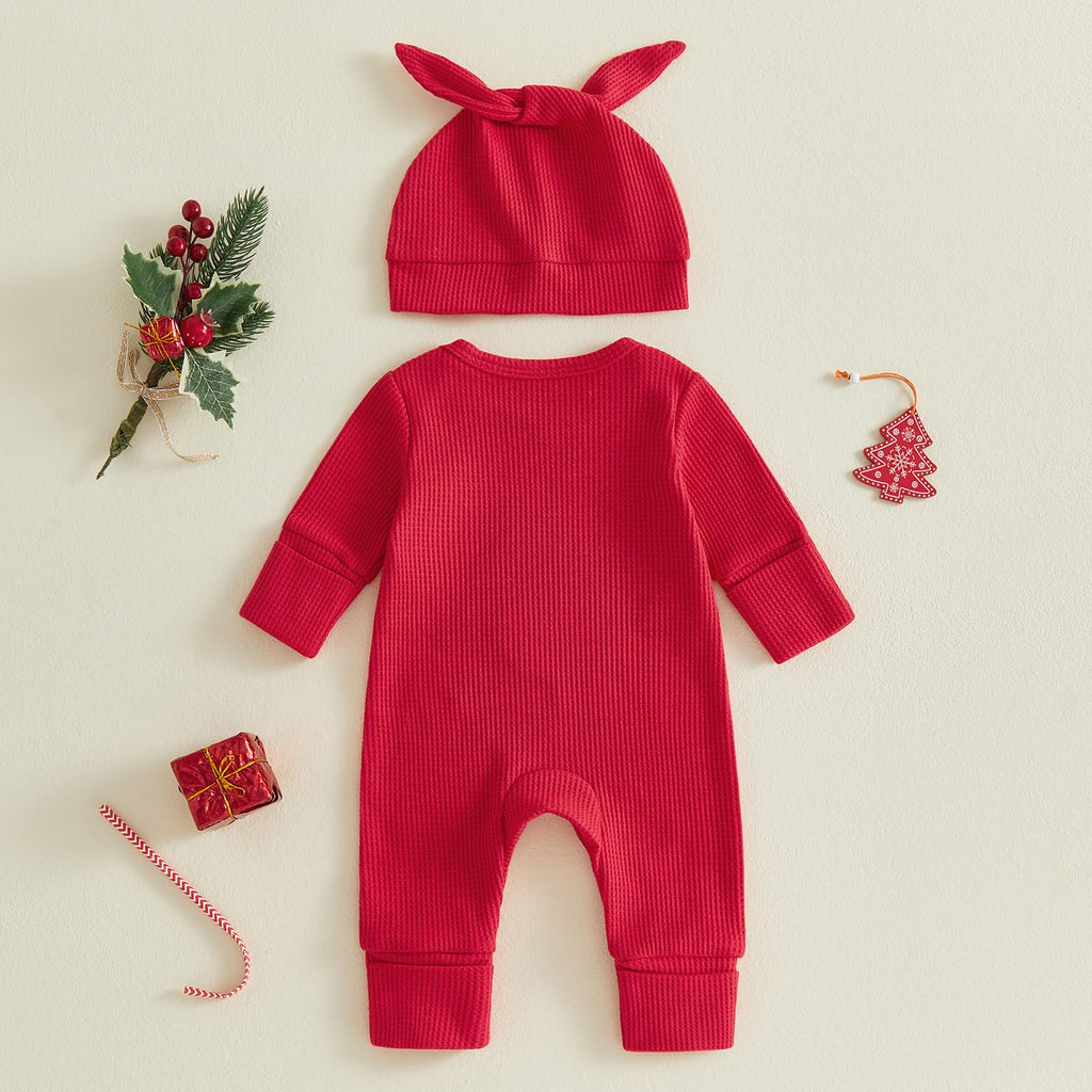 Christmas Baby Romper Jumpsuit Hat Set R463314