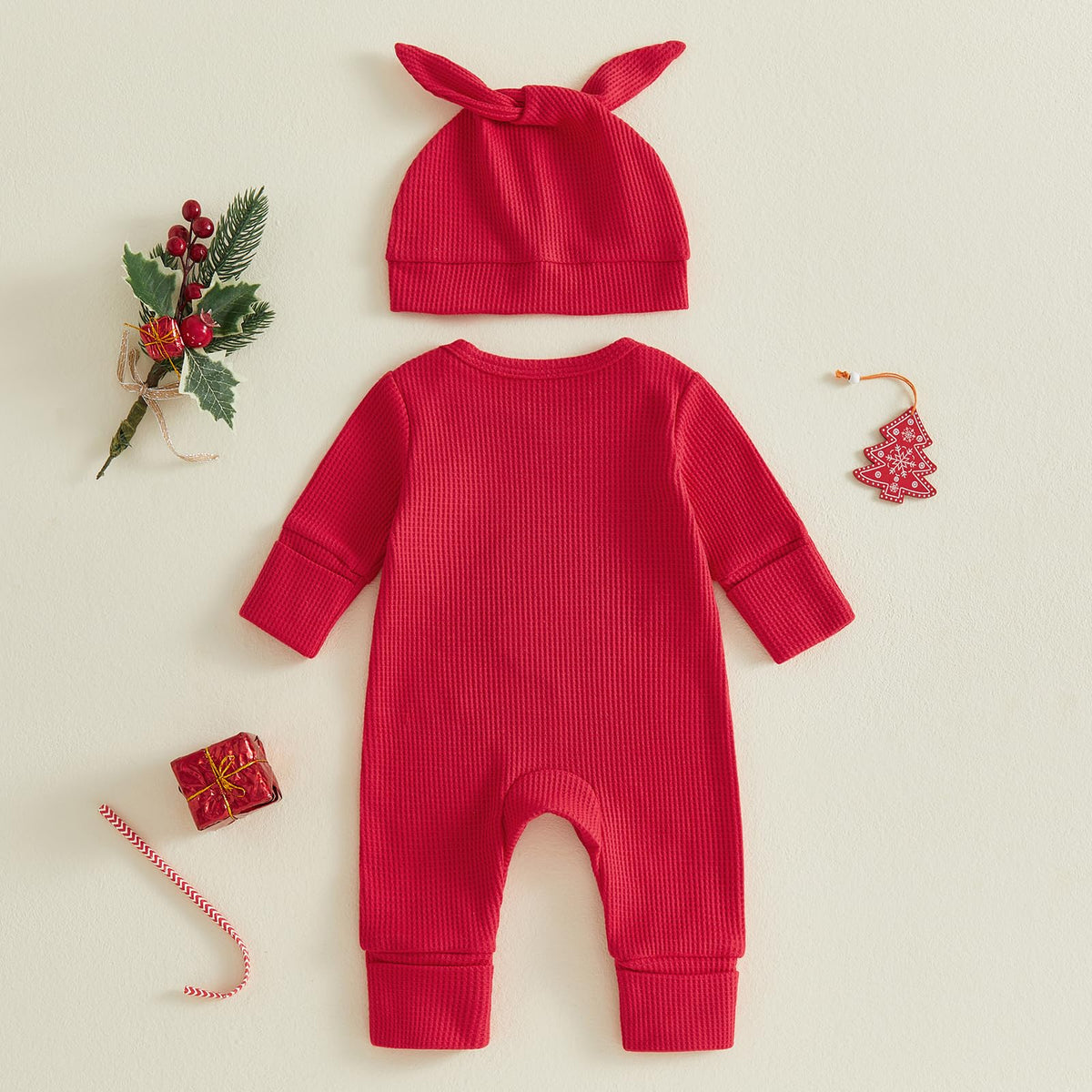 Christmas Baby Romper Jumpsuit Hat Set R463314