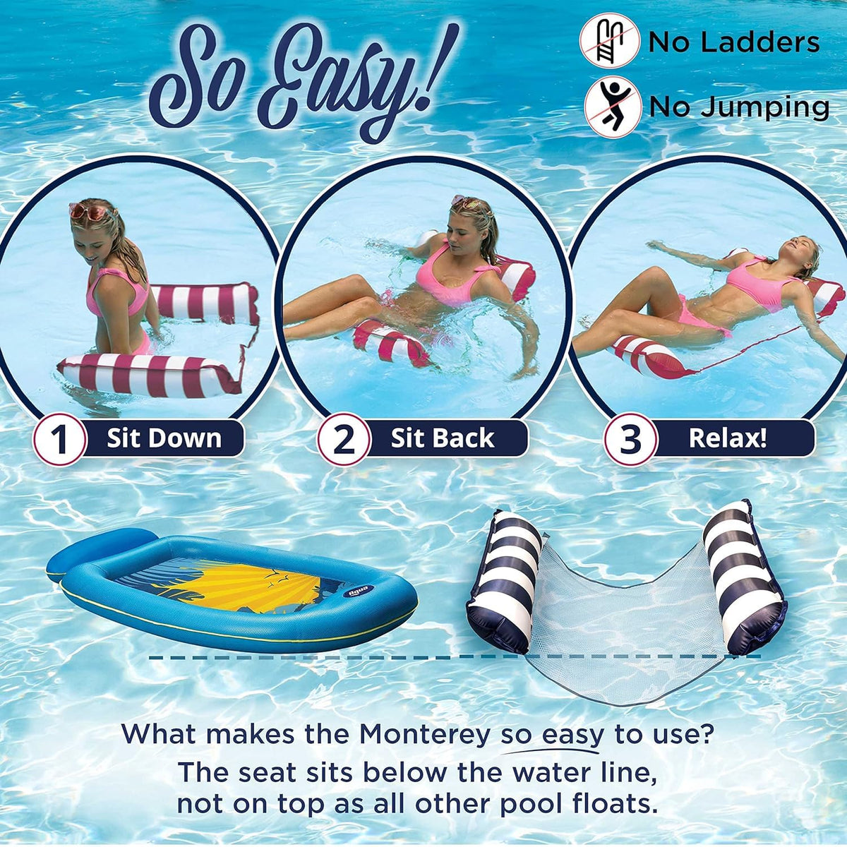 4-in-1 Hammock Pool Float L917