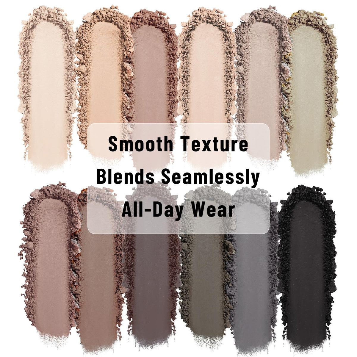 12 Color Neutral Matte Shimmer Eyeshadow Palette with Brush D98142
