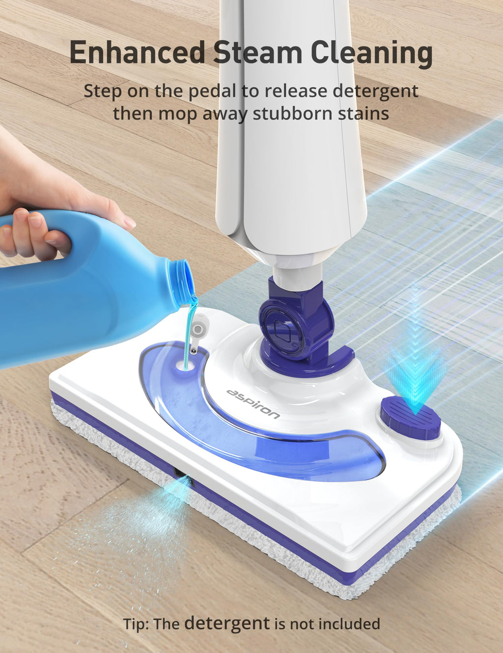 1300W Steam Mop Cleaner with 2 Washable Pads S4535