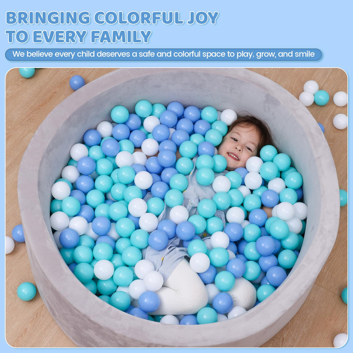 BPA Free Crush Proof Plastic Ball Pit Balls 2.15 Inch E289
