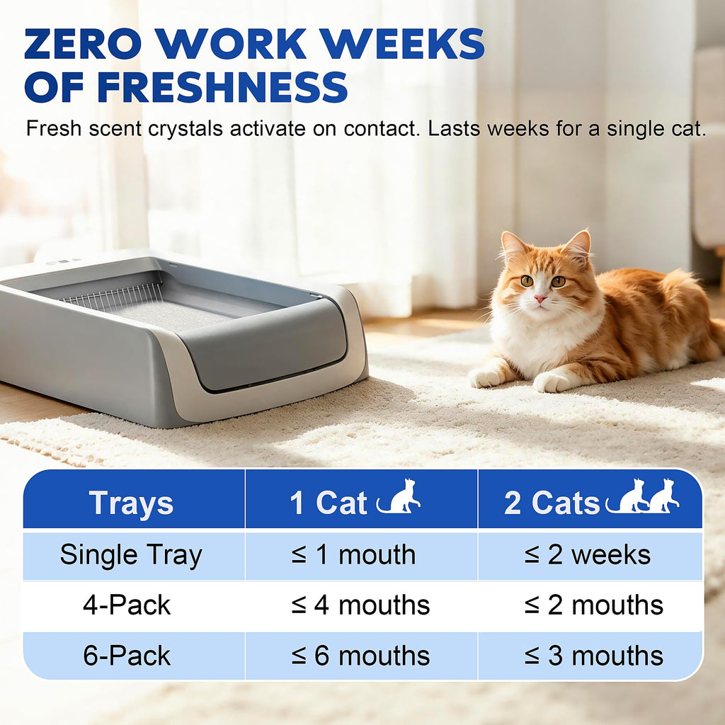 Crystal Cat Litter Tray Refill White 6-Pack C52653
