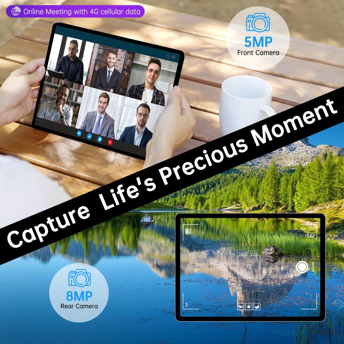 Android 14 Tablet with Sim Card Slot 10GB+32GB 10 inch Tablet L9376
