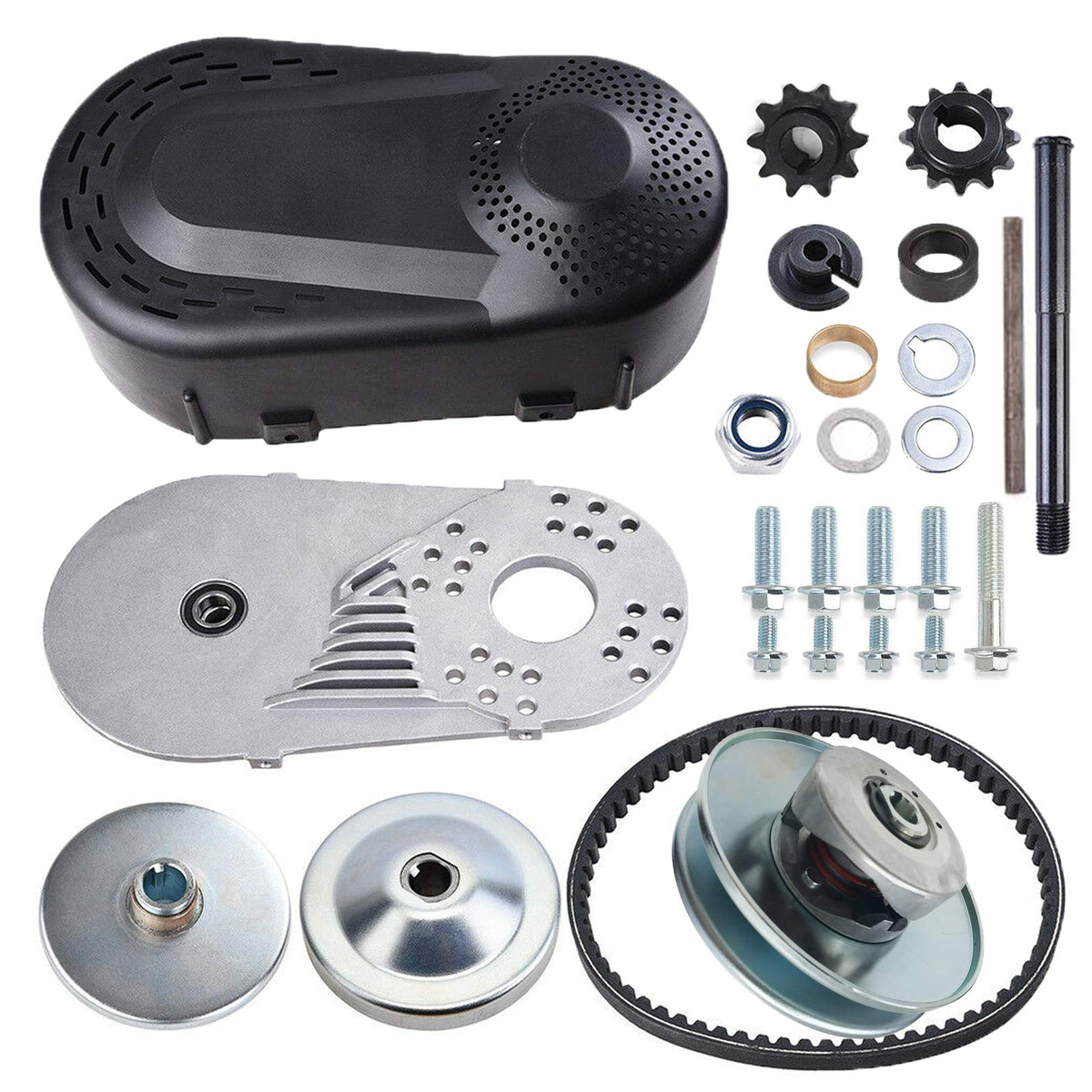 1 Inch Torque Converter Go Kart Pulley Kit with 10T #40 41 and 12T #35 Sprocket R602027