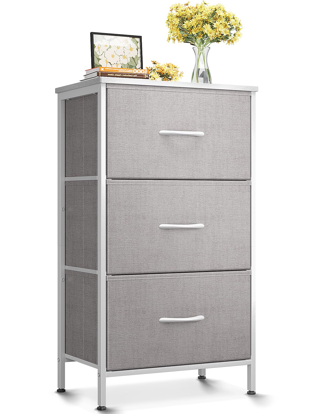 Light Grey 3 Drawer Dresser T715019