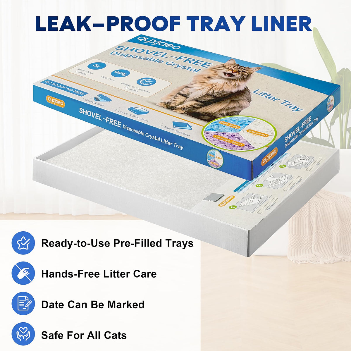 Crystal Cat Litter Tray Refill White 6-Pack C52653